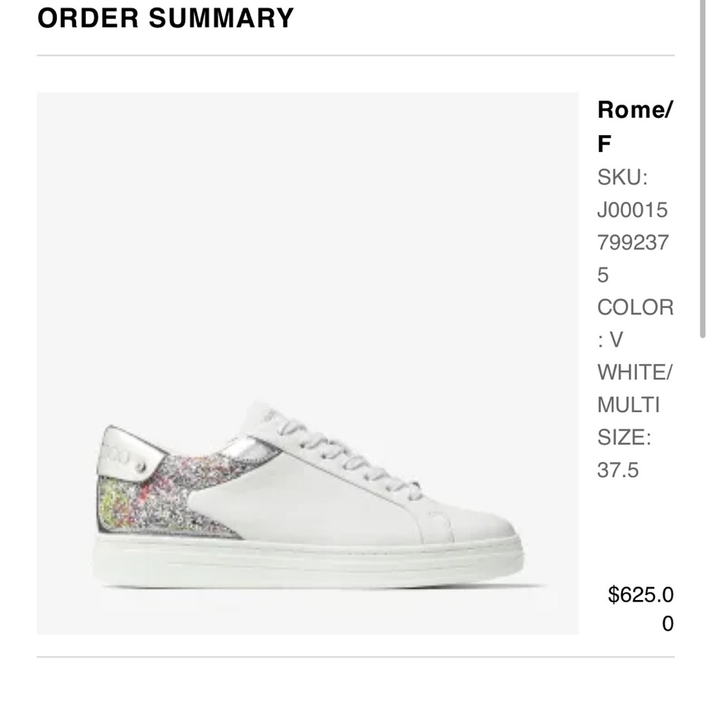Jimmy CHOO Rome sneakers size 37.5